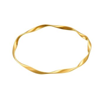 YouGorgeous™ 18K Gold Plated Anti-Tarnish Mobius Strip Bangle – 316L Stainless Steel Waterproof & Hypoallergenic Premium Jewellery Birthday Anniversary Gift for Women Girls