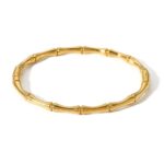 YouGorgeous™ 18K Gold Plated Anti-Tarnish Bamboo Design Bangle – 316L Stainless Steel Waterproof & Hypoallergenic Premium Jewellery Birthday Anniversary Gift for Women Girls
