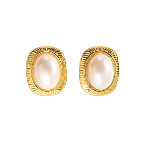 1 yougorgeous-vintage-oval-pearl-ribbed-gold-stud-earrings