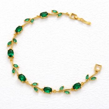yougorgeous.in/products/emerald-stone-vine-bracelet-gold-plated-anti-tarnish