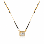 YouGorgeous™ 18K Gold Plated Square Emerald-Cut Mangalsutra