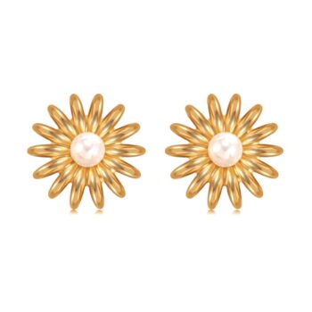 yougorgeous-gold-sunburst-flower-pearl-big-stud-earrings