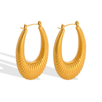 yougorgeous.in/products/chunky-u-shaped-ribbed-hoops-gold-plated-anti-tarnish