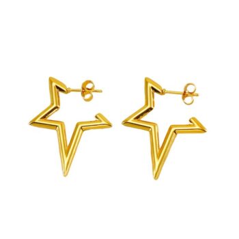 yougorgeous-gold-open-star-hoop-stud-earrings