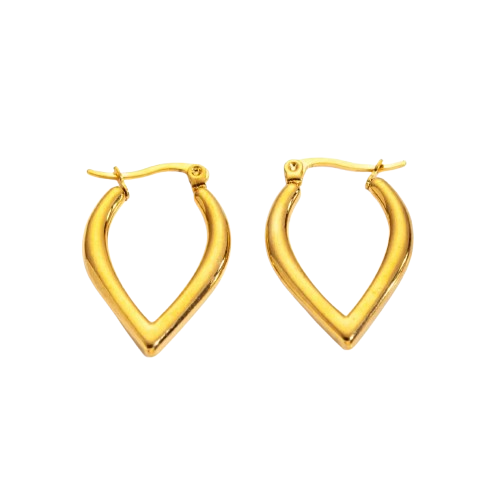 V shape yougorgeous-gold-v-shape-pointed-teardrop-hoop-earrings