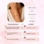 YouGorgeous™ 18K Gold Plated Crystal Clover Station Bangle Bracelet