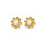 18K Gold Plated Pearl Earrings