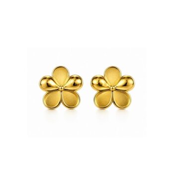 18K Gold Plated Flower Earrings