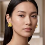 18K Gold Plated Flower Earrings