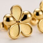 18K Gold Plated Flower Earrings