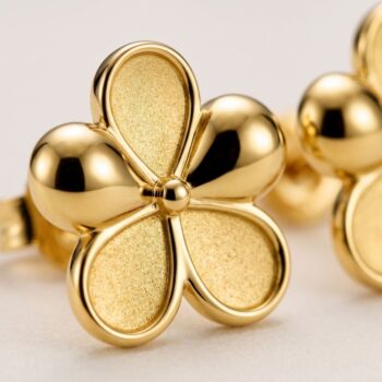 18K Gold Plated Flower Earrings