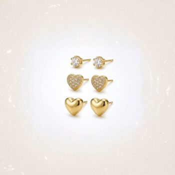18K Gold Plated Earring Set