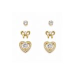YouGorgeous™ 18K Gold Plated Coquette Charm Stud Set