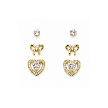 YouGorgeous™ 18K Gold Plated Coquette Charm Stud Set