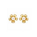 18K Gold Plated Pearl Earrings