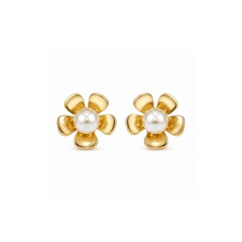 18K Gold Plated Pearl Earrings