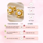 18K Gold Plated Pearl Earrings