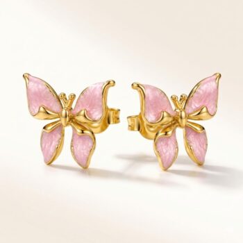 18K Gold Plated Butterfly Earrings