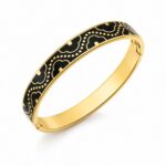 18K Gold Plated Enamel Bangle