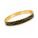18K Gold Plated Enamel Bangle