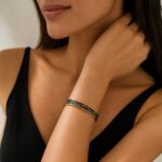 18K Gold Plated Enamel Bangle