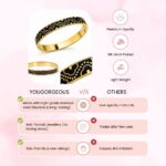 18K Gold Plated Enamel Bangle