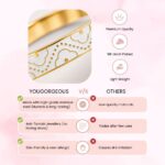 YouGorgeous™ 18K Gold Plated Ivory Cloud Enamel Bangle Bracelet