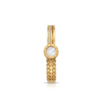 18K Gold Plated Mother of Pearl Roman Bangle for Women YouGorgeous
