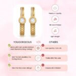 18K Gold Plated Mother of Pearl Roman Bangle for Women YouGorgeous