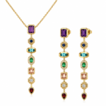 YouGorgeous™ 18K Gold Plated Bezel-Set Geometric Y-Drop Necklace
