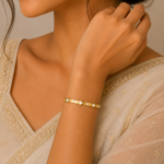 18K Gold Plated Clover Charm Bracelet
