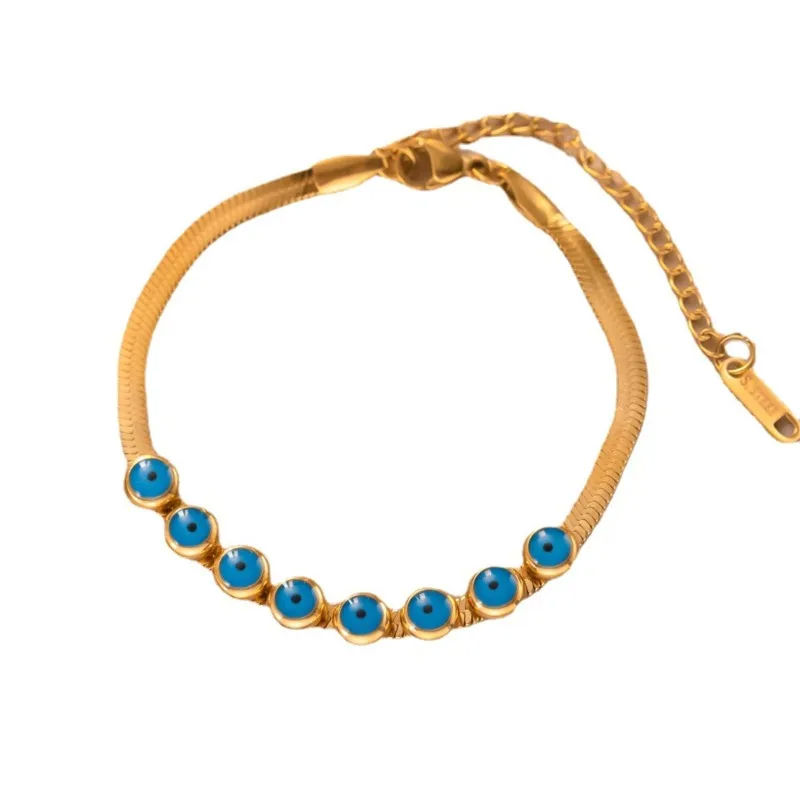 1 Waterproof Anti-Tarnish Jewelry | Evil Eye Snake Chain | YouGorgeous™