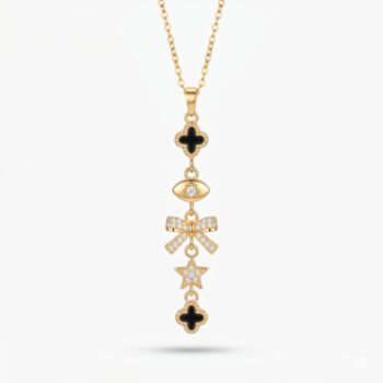 Waterproof Anti-Tarnish Jewelry | Mystic Linear Drop Necklace