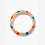 Waterproof Anti-Tarnish Jewelry | Rainbow Enamel Bangle