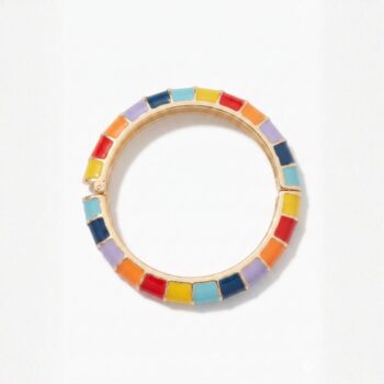 Waterproof Anti-Tarnish Jewelry | Rainbow Enamel Bangle