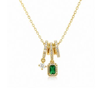 Waterproof Anti-Tarnish Jewelry | Emerald Trilogy Necklace