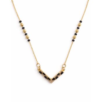Waterproof Anti-Tarnish Jewelry | Modern Chevron Mangalsutra