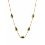 Baguette Vintage Emerald Chain Necklace