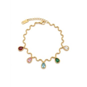 Waterproof Anti-Tarnish Jewelry | Rainbow Teardrop Bracelet | YouGorgeous™