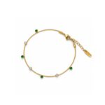 Waterproof Anti-Tarnish Jewelry | Emerald Dewdrop Bracelet