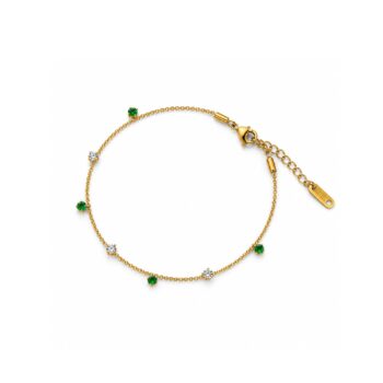 Waterproof Anti-Tarnish Jewelry | Emerald Dewdrop Bracelet