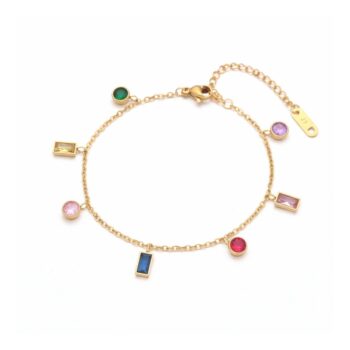 Waterproof Anti-Tarnish Jewelry | Multi-Color Charm Bracelet | YouGorgeous™