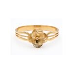 Yougorgeous 18k gold plated anti tarnish jewellery spiral wire floral filigree gold cuff bangle bracelet.