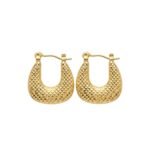 Yougorgeous 18k gold plated anti tarnish jewellery faceted diamond cut crescent gold hoop earrings.