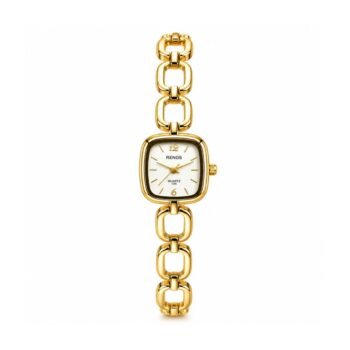 Yougorgeous 18K gold plated vintage cushion dial chain link watch bracelet for women